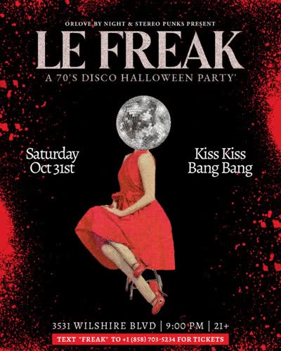 Le Freak Disco Halloween Costume Party