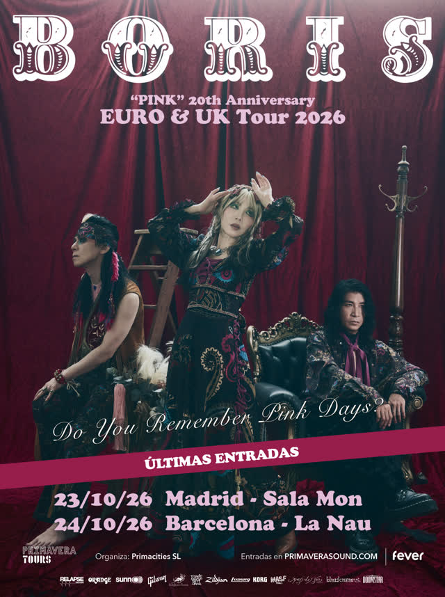Conciertos de Boris en Madrid y Barcelona