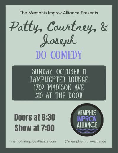 The original 3 MIA-ers will be doing some improv comedy at the Lamplighter Sunday, October 11, and they hope you’ll come see!