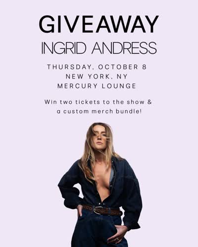 giveaway alert❕ Enter to win two tickets to @ingridandress show on October 8th AND a custom merch bundle! To enter, comment below and tag your concert buddy. Winner chosen on Monday October 5th!