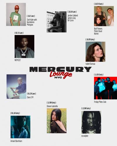 Mercury Lounge NYC Schedule