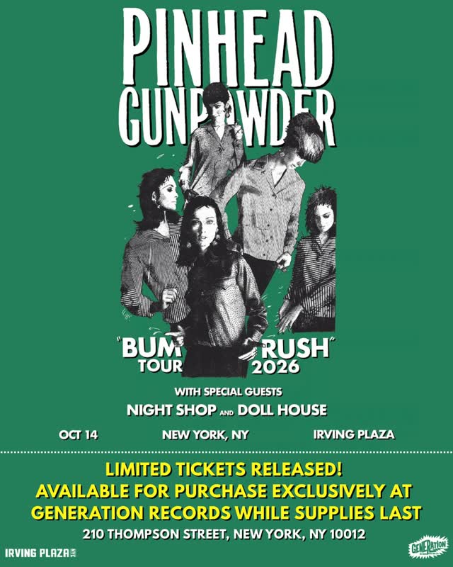 Pinhead Gunpowder with Night Shop & Dollhouse at Irving Plaza