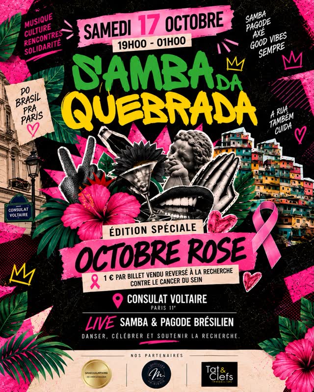 Soirée Samba da Quebrada - Octobre Rose