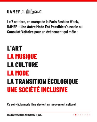 UAMEP – Une Autre Mode Est Possible x Consulat Voltaire Event