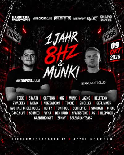 Hardtekk aus’m Westen feat. 1 Jahr 8Hz & Munki