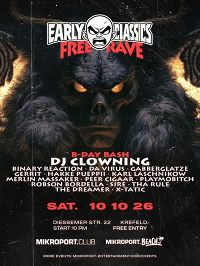Early Classics Free Rave B-Day Bash