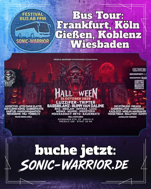 Halloween Bus Tour: Frankfurt, Köln, Gießen, Koblenz, Wiesbaden