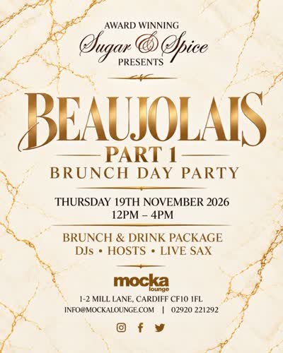 AWARD-WINNING SUGAR&SPICE IS BRINGING THE ULTIMATE BEAUJOLAIS BRUNCH PARTY TO MOCKA