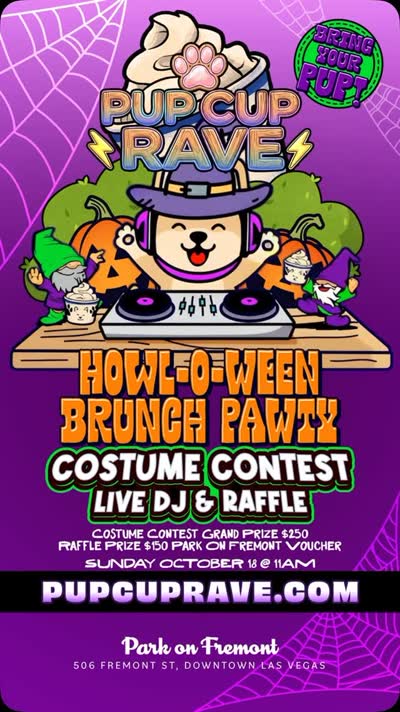 PUP CUP RAVE — HOWL-O-WEEN EDITION