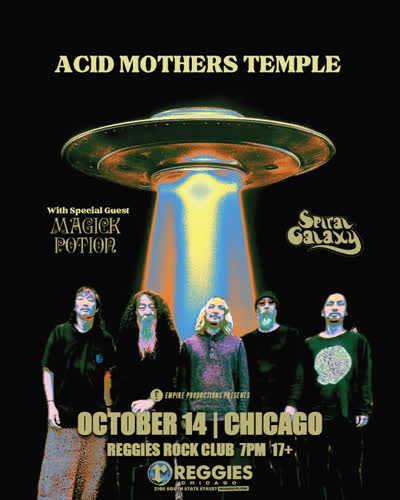 @acidmotherstempleofficial land in the Rock Club on October 14th with @magickpotionband and @spiralgalaxyband!
