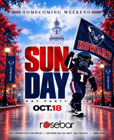 Sun [10/18] !!️#HU Homecoming Finale @rosebardc