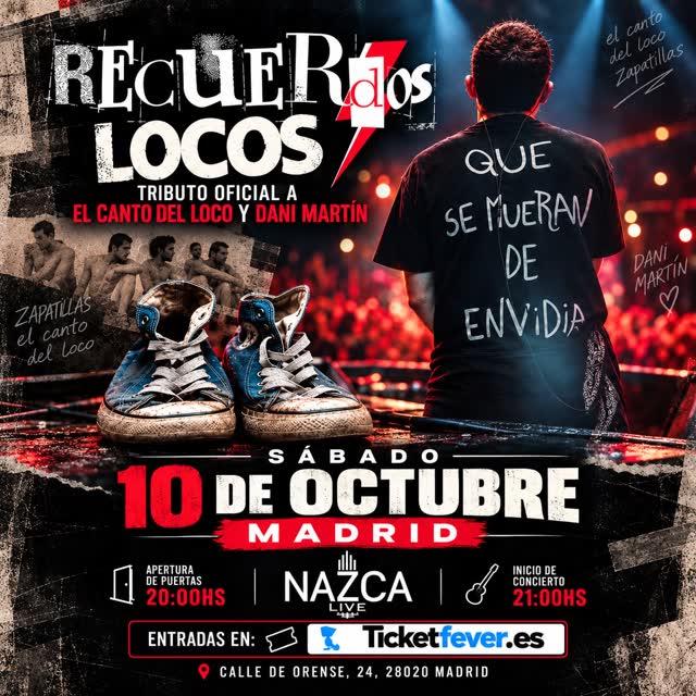 RECUERDOS LOCOS tributo a El Canto del Loco y Dani Martín