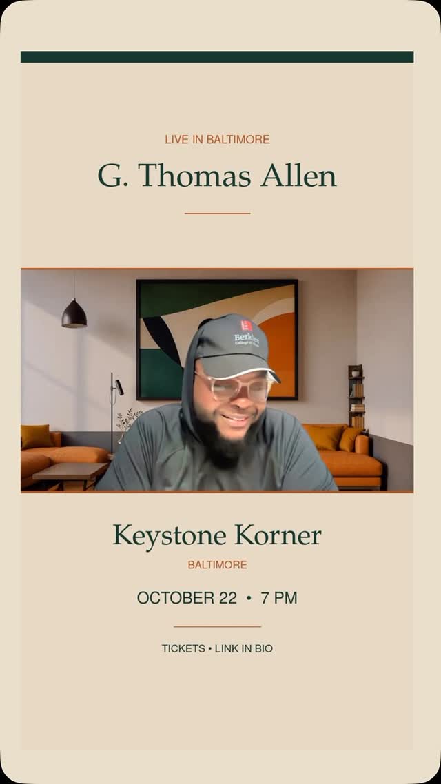 Live in Baltimore - G. Thomas Allen at Keystone Korner