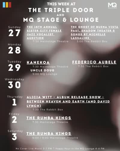 This Week at The Triple Door and MQ Stage & Lounge