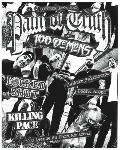 MONTREAL OCTOBER 14TH AT @lefairmount @painoftruthnortheasthardcore @100demons203 @lockedshutmo @killingpaceva