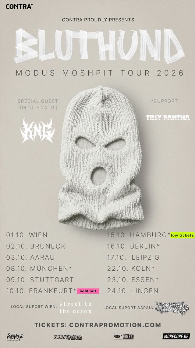 BLUTHUND – MODUS MOSHPIT TOUR 2026