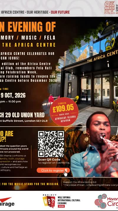 An Evening of Memory / Music / Fela at The Africa Centre