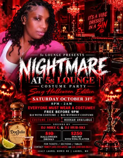 Nightmare at 5s Lounge Costume Party - Sexy Halloween Edition