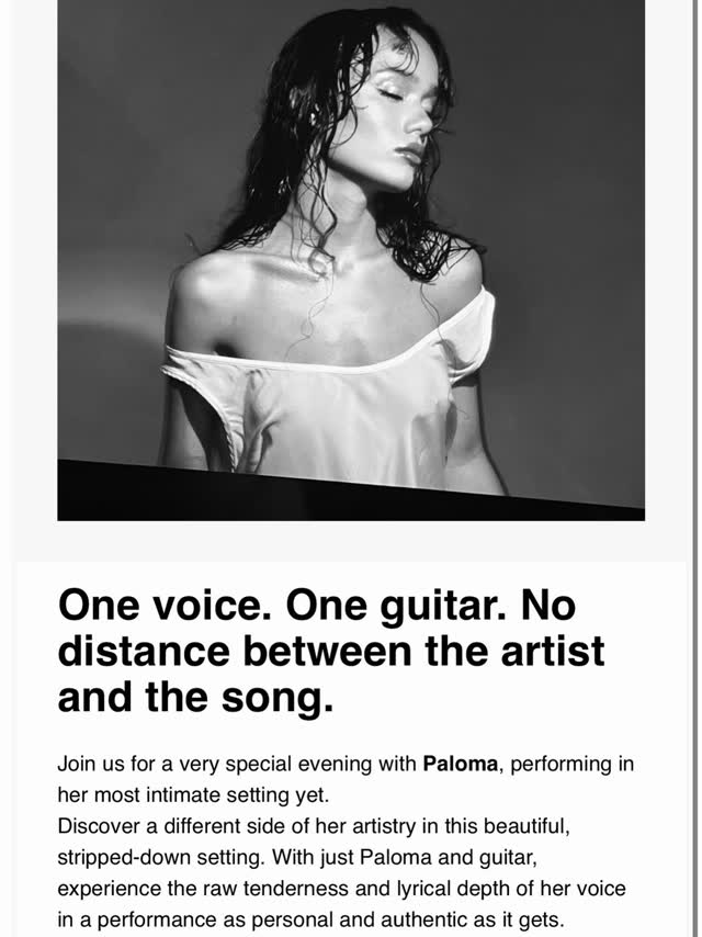 Thursday October 15th with @chelseatableandstage intimate evening with @michael_hilgendorf hope to see you there! 🤍🕊️