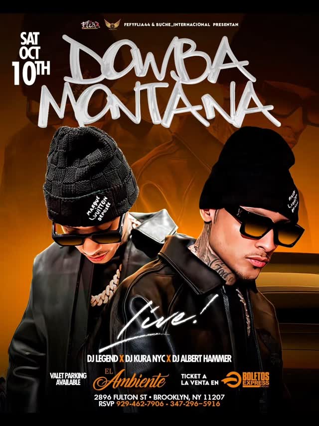 Este sabado oct 10 total mente en vivo @dowbamontana en @elambienteny