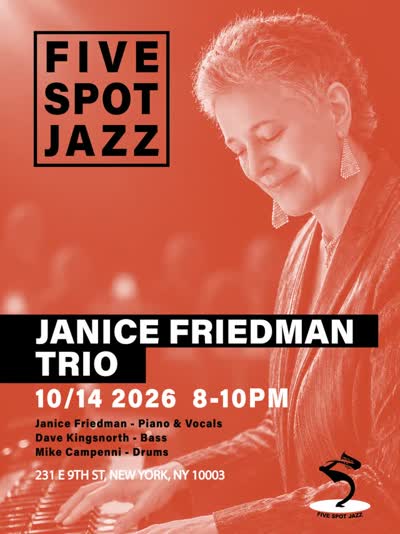 JANICE FRIEDMAN TRIO @ Five Spot Jazz