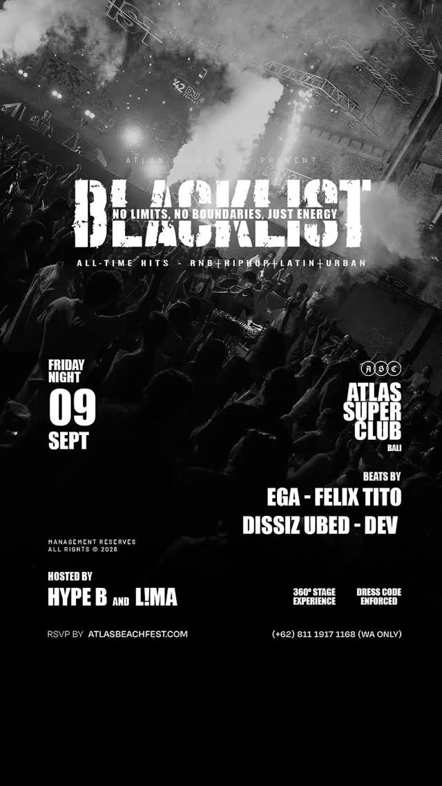 @blacklist.nolimits is taking over your Friday night. Brings the sounds you actually wanna hear: R&B • HIP-HOP • LATIN • URBAN