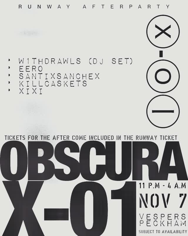 OBSCURA X-01 | RUNWAY AFTERPARTY