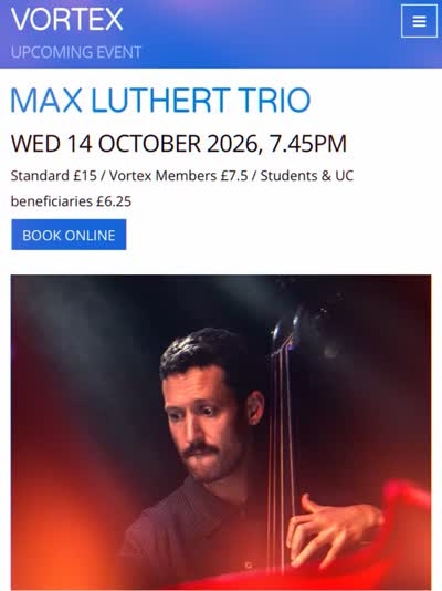 New Live Show @vortexjazzclub on 14th October.