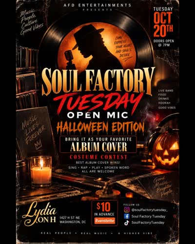 SOUL FACTORY TUESDAY — HALLOWEEN EDITION!