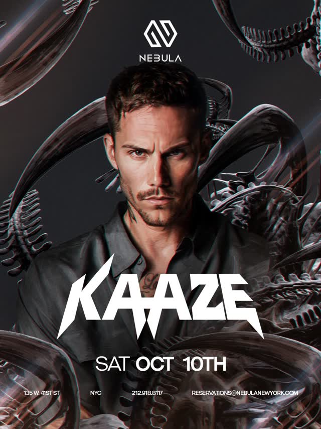 @iamkaaze comes to Nebula New York in Times Square Saturday, October 10.
