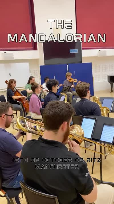 The Mandalorian in rehearsal last week, prepping for @o2ritzmanc! Come watch our orchestra and live band next Monday 12th of October!