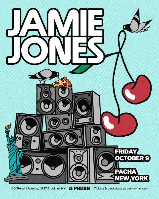 October 9 🍒 This fall the legendary @jamiejonesmusic brings his deep grooves and rolling basslines to Pacha New York.