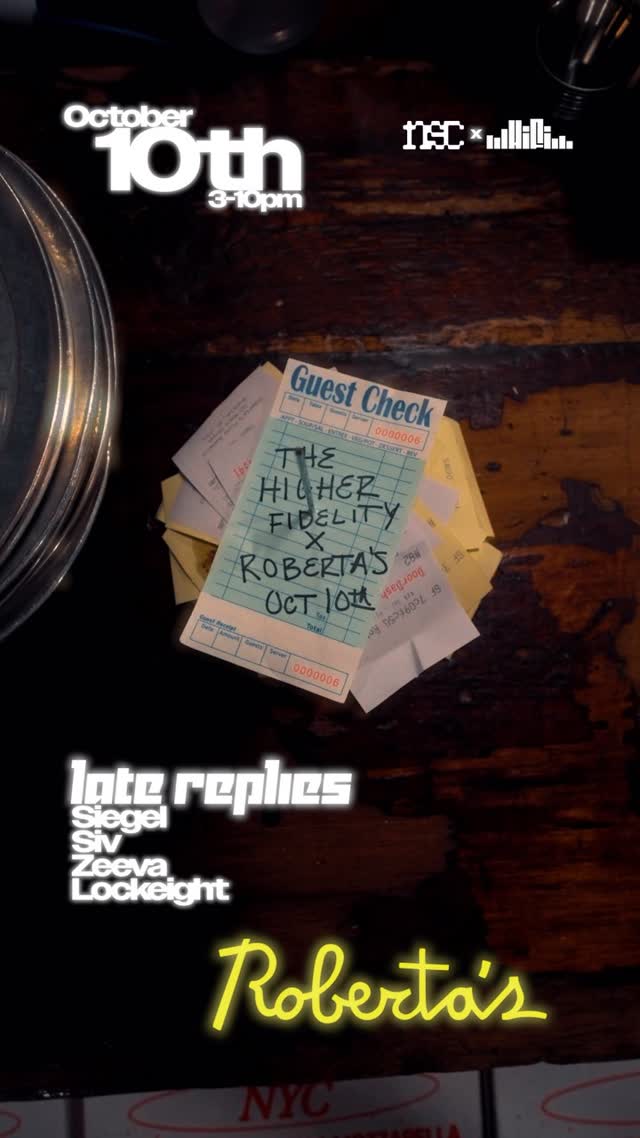 Next Saturday October 10th we’re bringing @latereplies to Brooklyn, taking over the backyard at @robertaspizza
