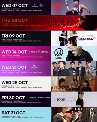 Highland Park Live Acoustic & Theme Night Schedule