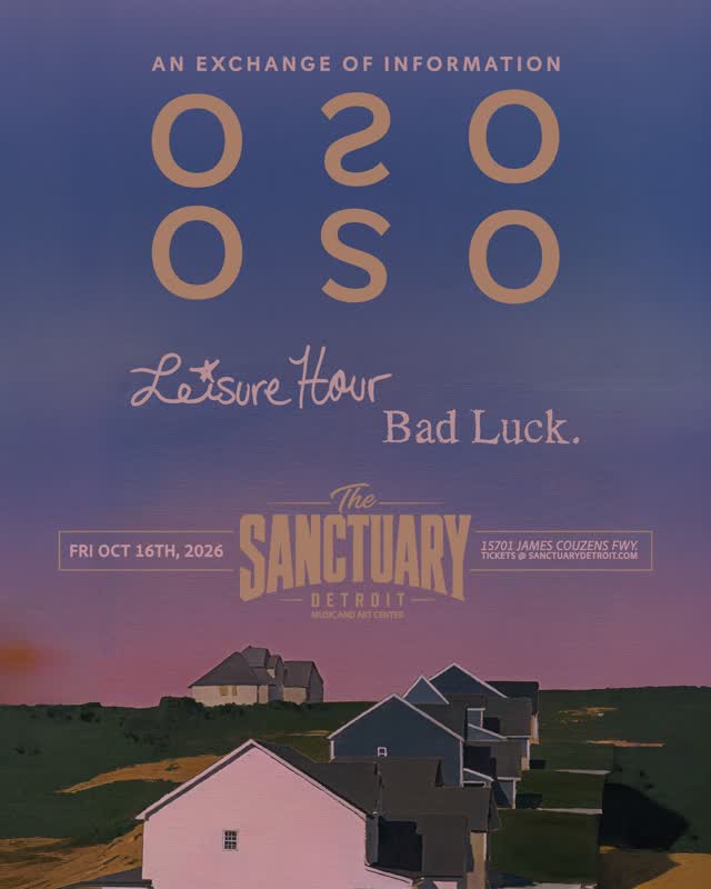 OSO live in Detroit on the An Exchange of Information Tour wsg Leisure Hour & Back Luck !!