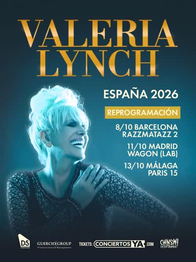 VALERIA LYNCH — MADRID Y MÁLAGA, NUEVAS FECHAS