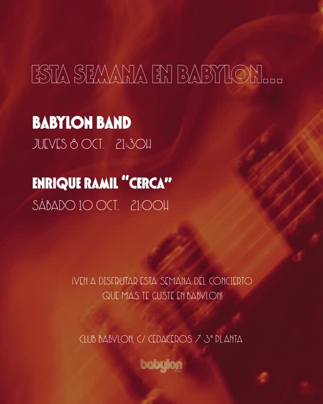 Esta semana en Babylon... Conciertos