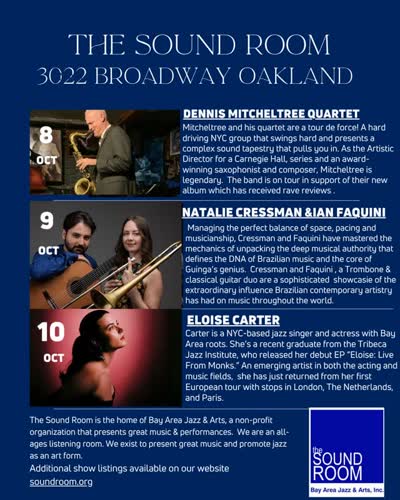 The Sound Room October Performances
