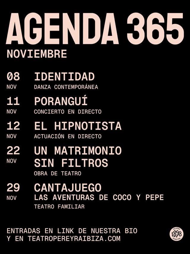 Noviembre llega a Teatro Pereyra con danza, música en directo, hipnosis, comedia y teatro para toda la familia.
