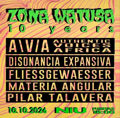 Celebrando 10 años de locura sonora en @niu_espai con @authenticvoicesafrica, @fliessgewaesser, @pilartalavera, @materia.angular y Disonancia Expansiva