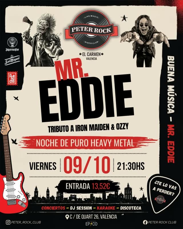 MR. EDDIE LLEGA A PETER ROCK - TRIBUTO A IRON MAIDEN Y OZZY OSBOURNE