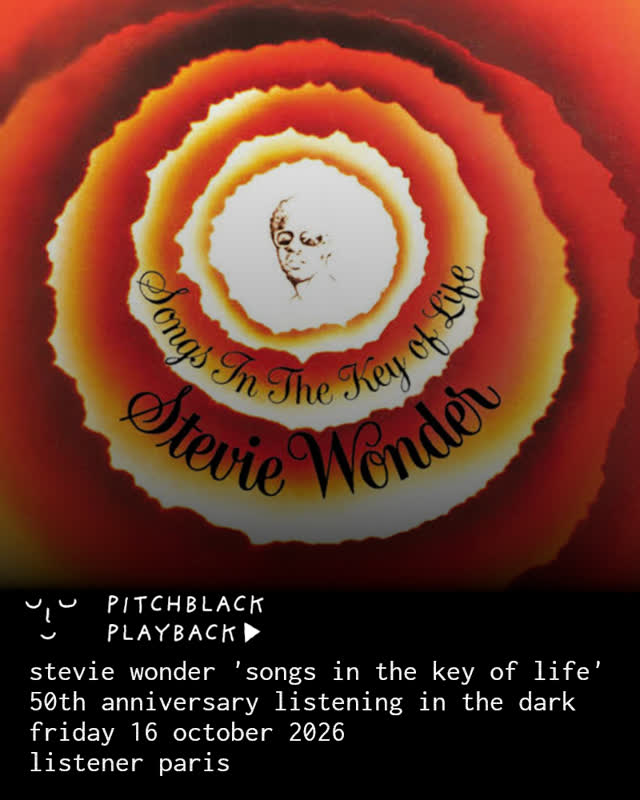Pitchblack Playback - Songs In The Key Of Life Listening Session