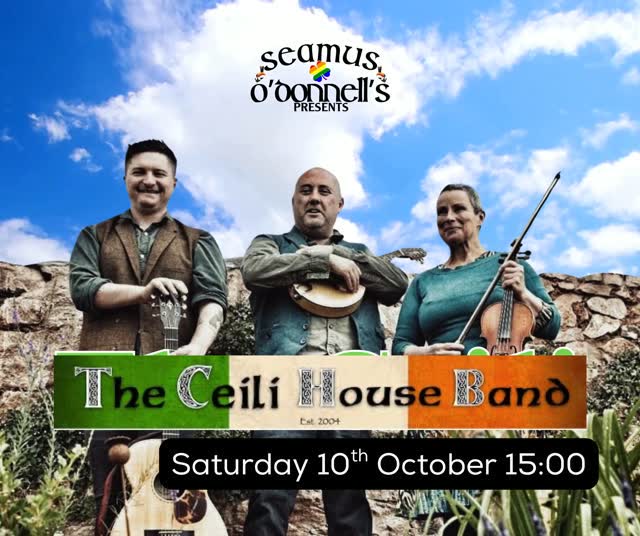 The Ceili return to Seamus O'Donnell's for an afternoon packed with driving rhythms, lively reels, and crowd-favourite singalongs.