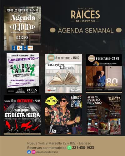 Agenda Semanal Raices del Dawson
