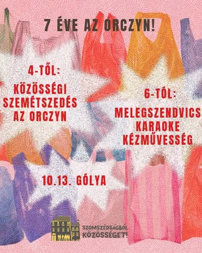 Orczy community cleanup and karaoke party at Gólya