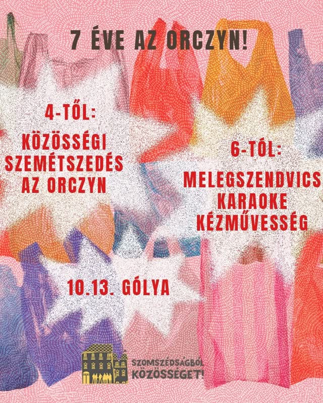 Orczy community cleanup and karaoke party at Gólya