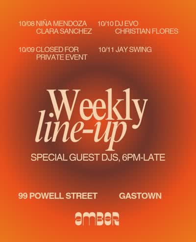 Weekly line-up