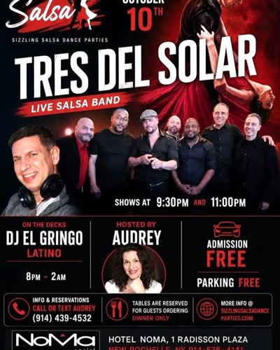 Salsa Sizzling Salsa Dance Parties - Tres Del Solar Live Salsa Band