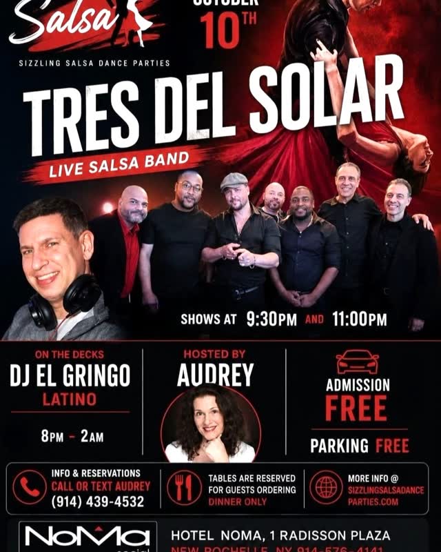 Salsa Sizzling Salsa Dance Parties - Tres Del Solar Live Salsa Band