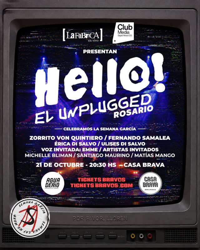 El Unplugged sale de Buenos Aires y aterriza en Rosario para celebrar la Semana García